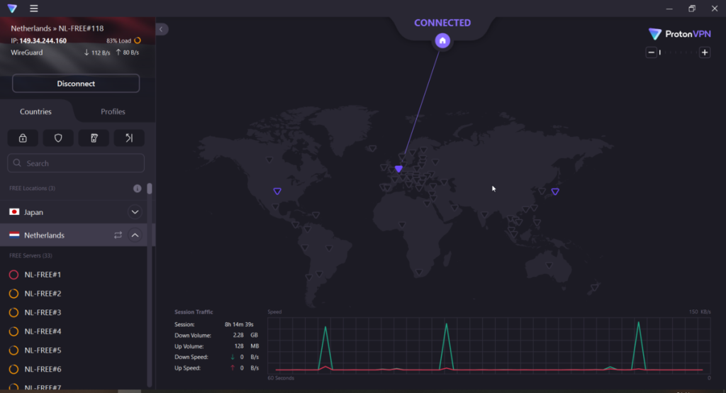 protonVPN interface